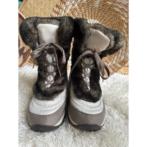 The North Face Nuptse Icepick down filled puffer fur women’s winter boots 7 - Picture 4 of 13